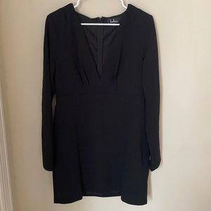 Lulu’s Long Sleeve Deep V Dress